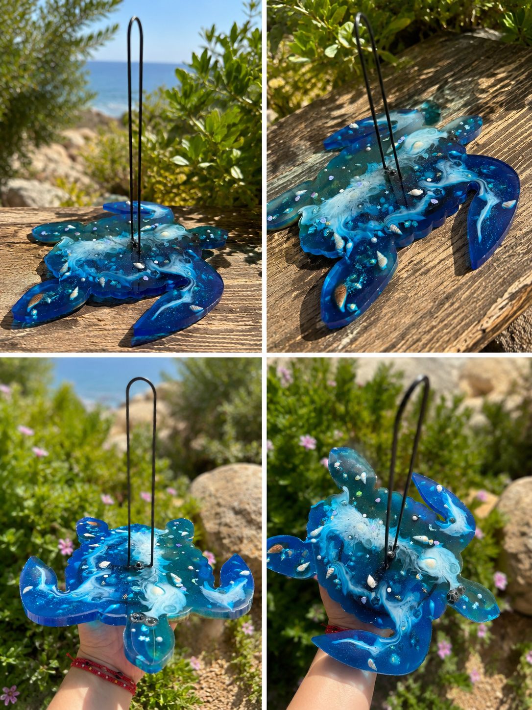 Turtle Resin Kitchen Roll Holder – Ocean Inspired Handmade Design