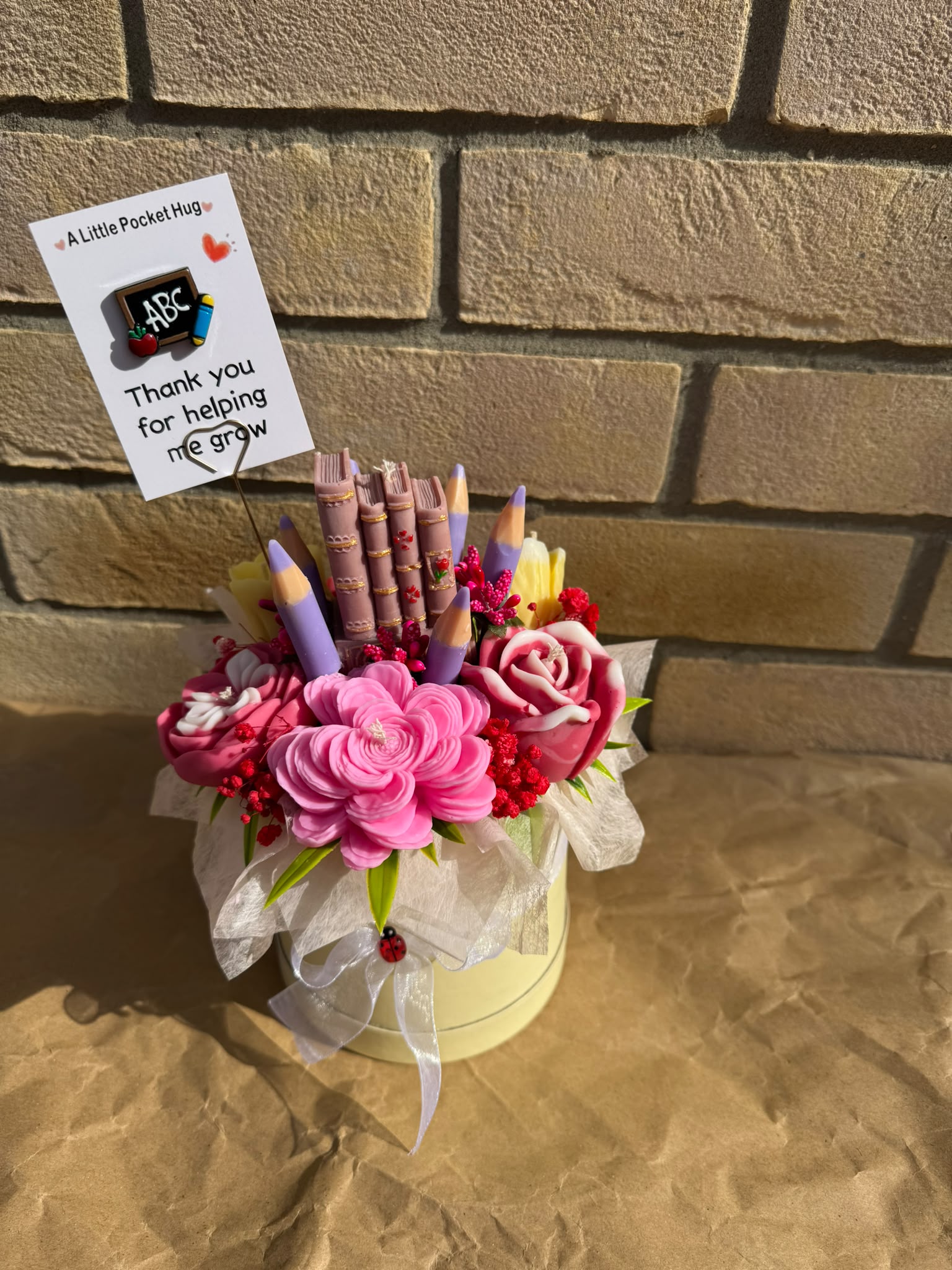 Teacher Appreciation Floral Pencil Arrangement – Handmade Thank You Gift