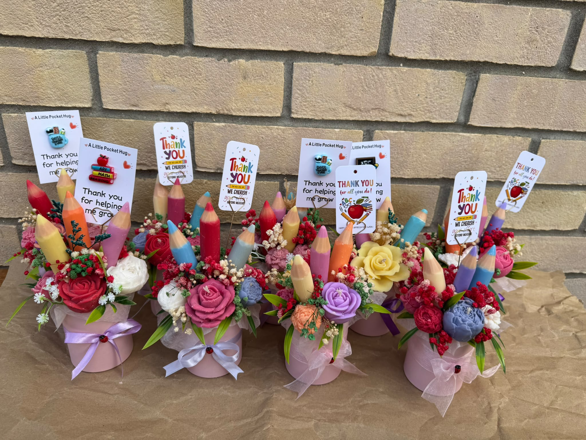 Teacher Appreciation Pencil Bouquet – Handmade Thank You Gift