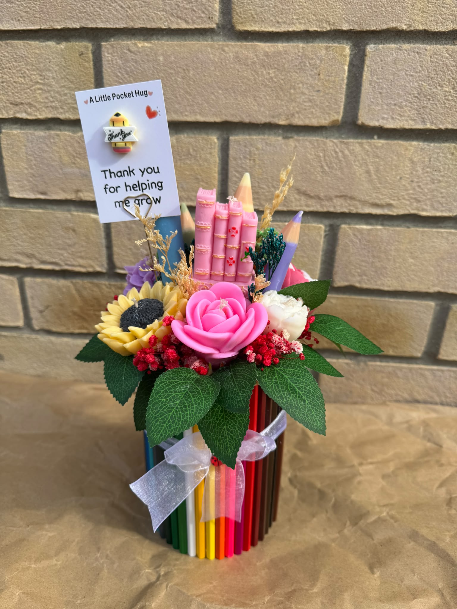 Teacher Gift Pencil Flower Arrangement – End of School Year Thank You Present