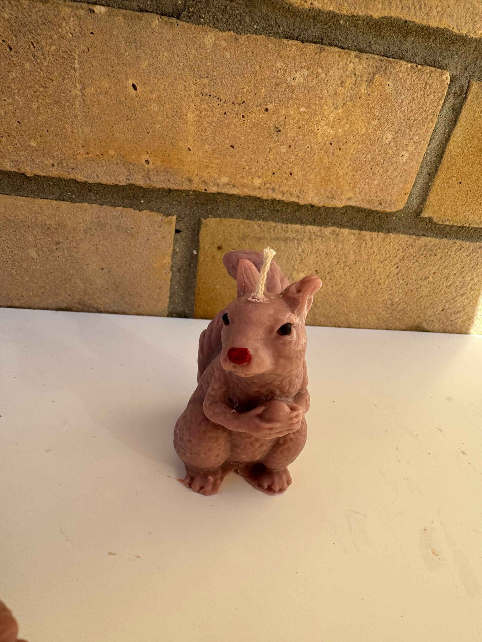 Little Woodland Squirrel Candle – Handmade Autumn Decoration