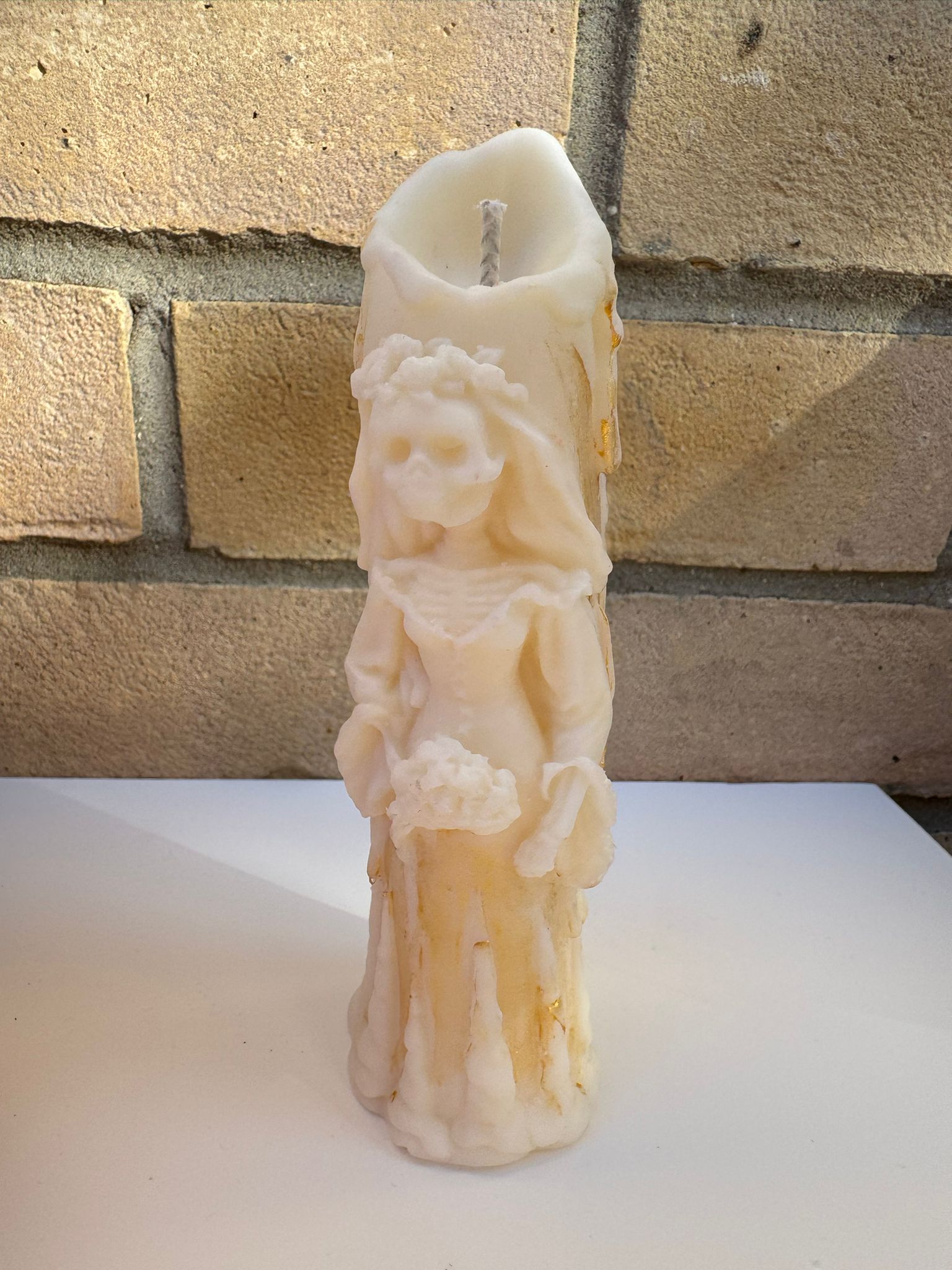 Skeleton Bride Candle – Handmade Gothic Halloween Candle