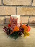 🍂 Autumn Squirrel Decorative Candle Arrangement
