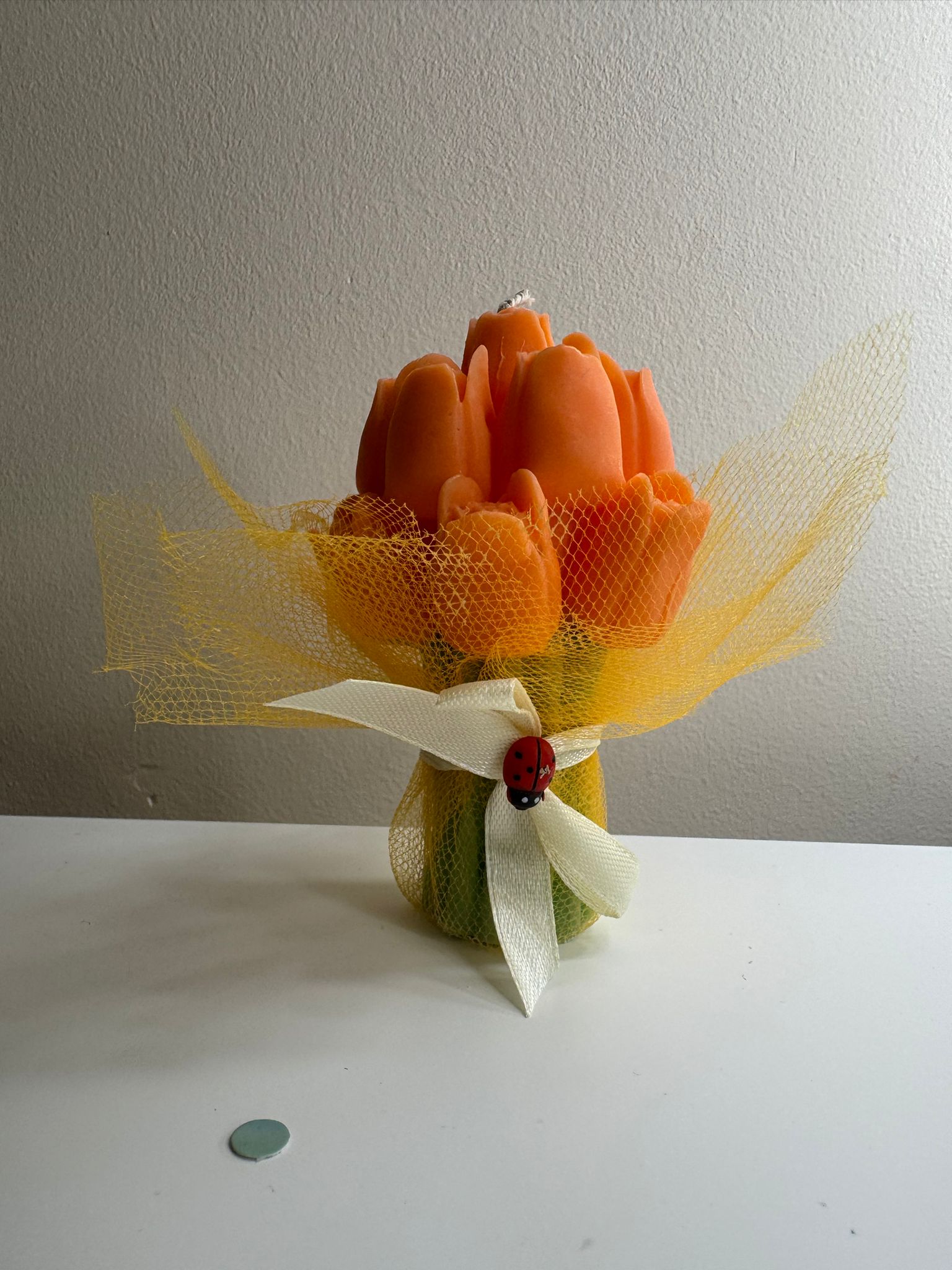 🌷 Red Tulip Candle Bouquet – Handmade Romantic Soy Wax Gift