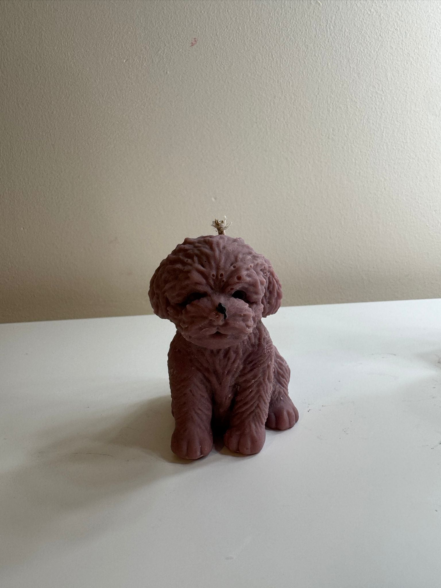 🕯️ Cute Puppy Candle – Handmade Soy Wax Candle