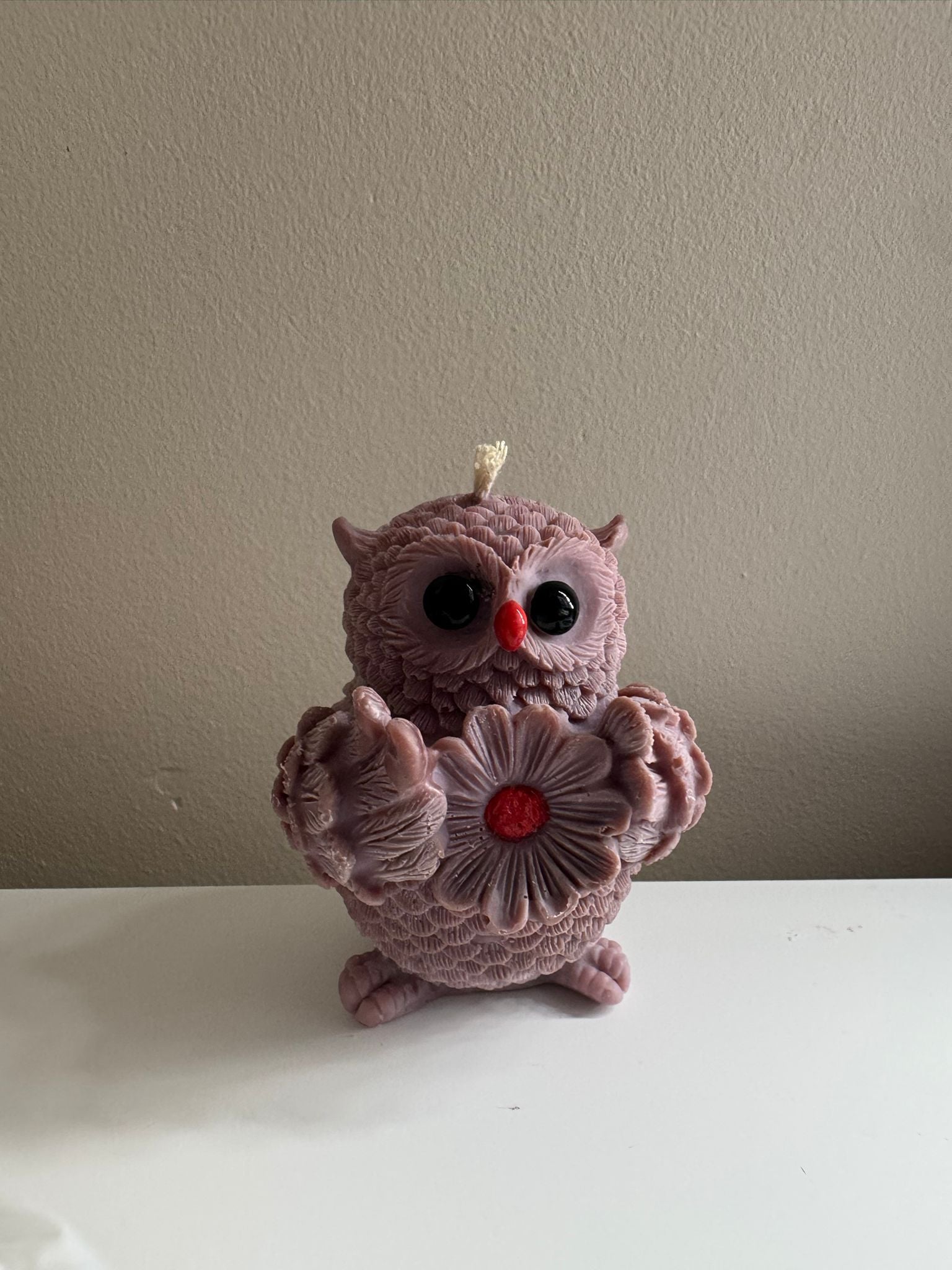 🕯️ Cute Owl Soy Wax Candle – Handmade Decor Gift