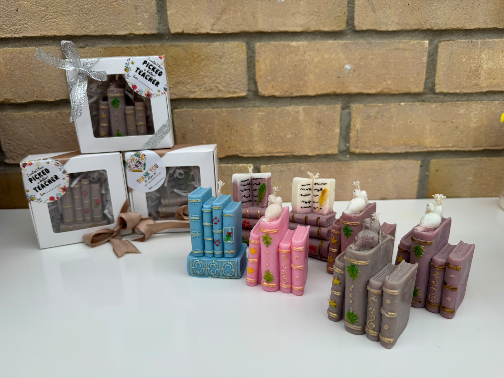 Mini Library Candle – Handmade Book Lover Gift