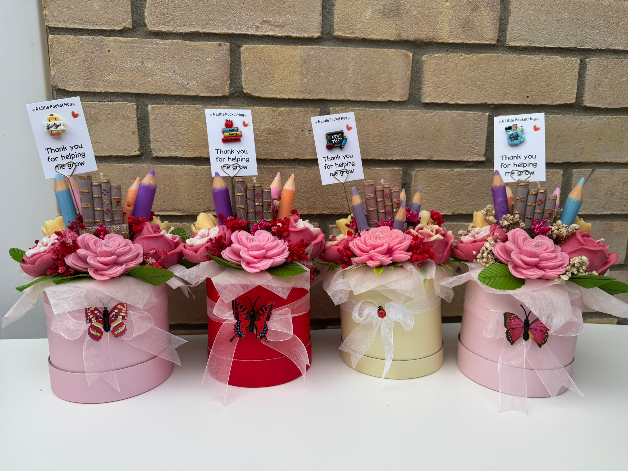 Teacher Appreciation Floral Pencil Arrangement – Handmade Thank You Gift
