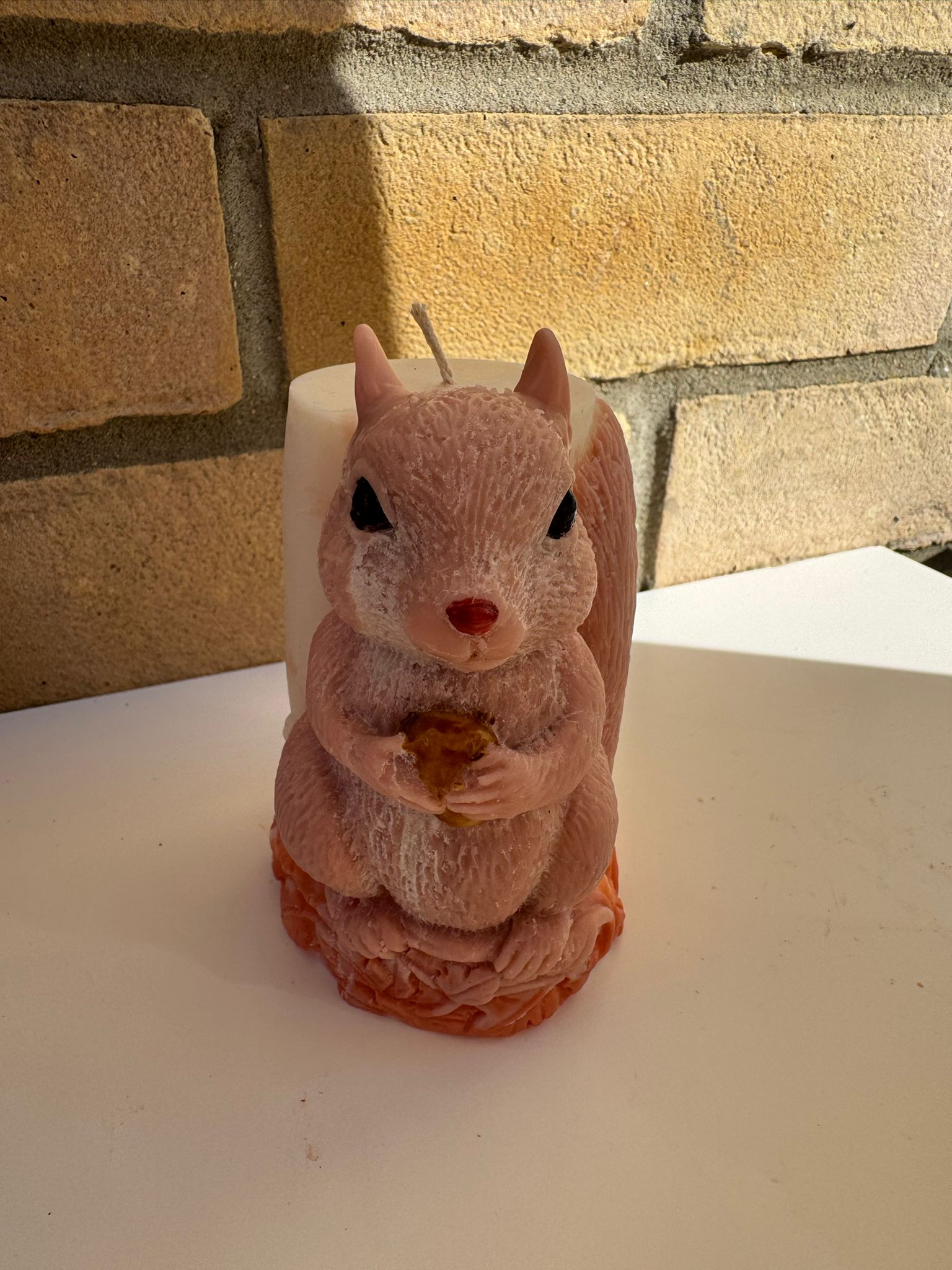 Autumn Squirrel Candle – Handmade Decorative Woodland Candle