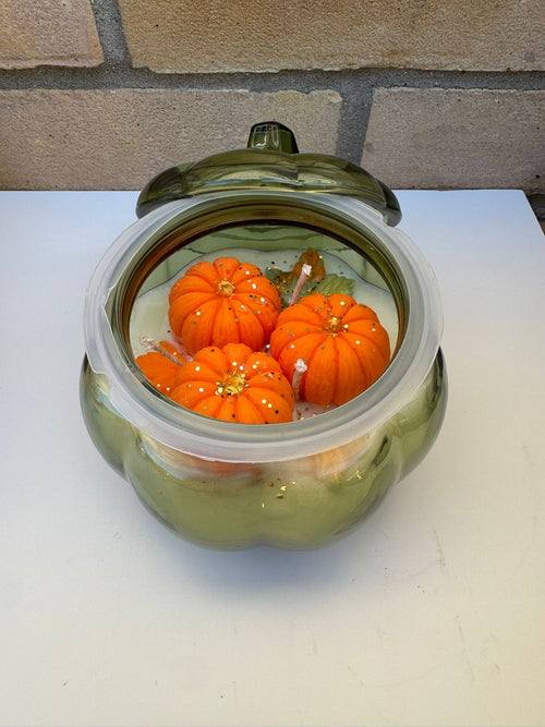 Autumn Pumpkin Jar Scented Candle – Handmade Seasonal Candle