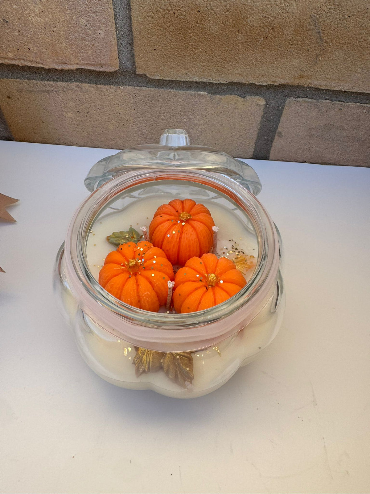 Autumn Pumpkin Jar Scented Candle – Handmade Seasonal Candle