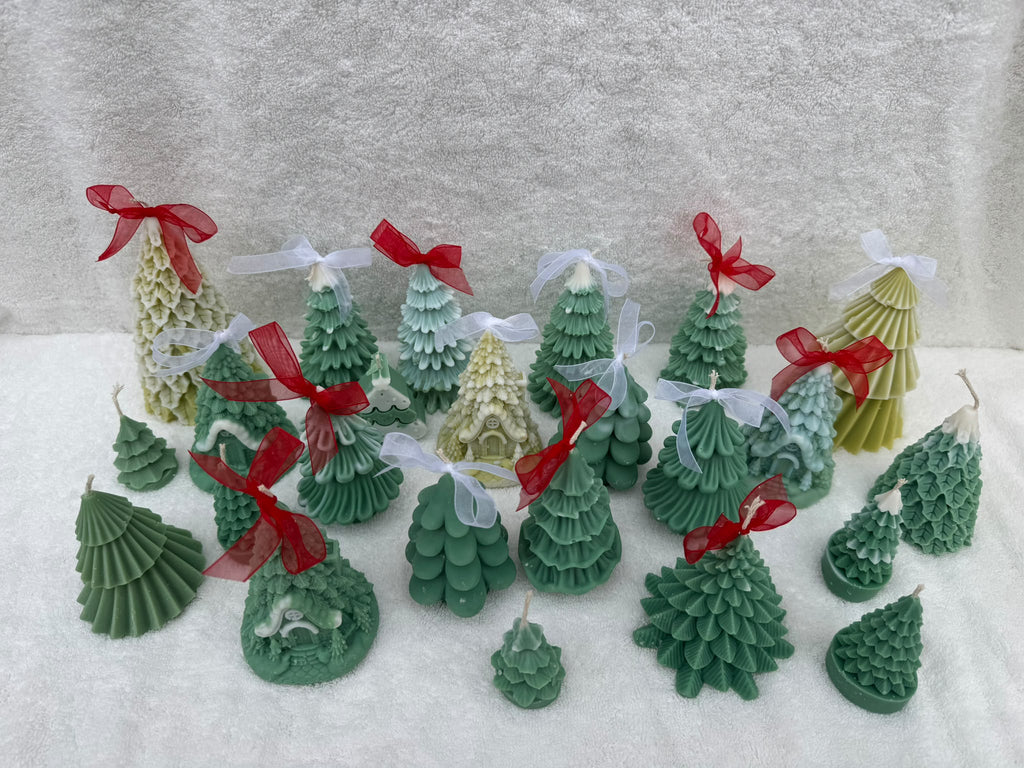 🎄 Handmade Christmas Tree Candles – Festive Decorative Candles | Cristina Craft