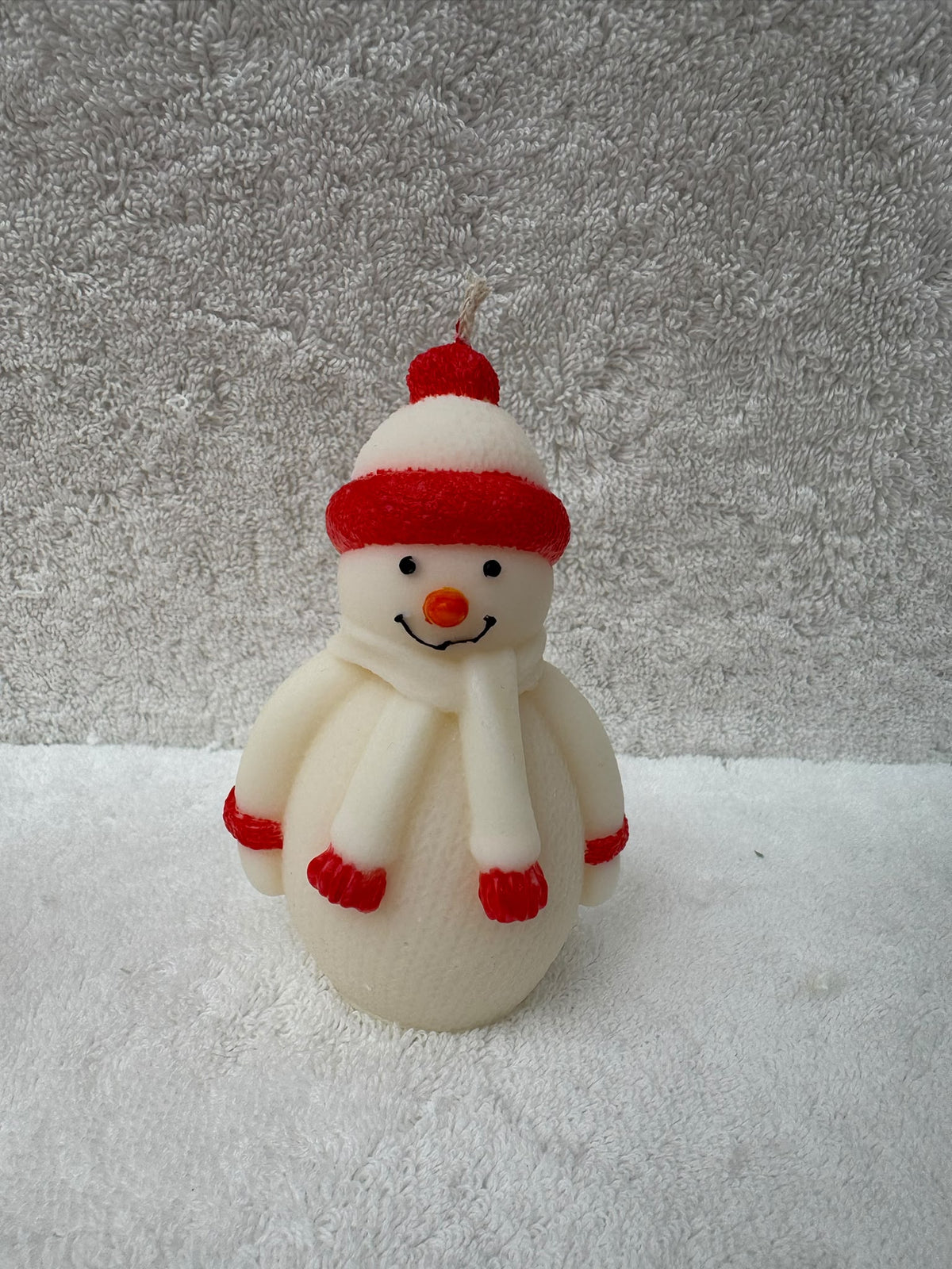 ⛄ Handmade Christmas Snowman Candle – Cute Festive Decoration | Cristina Craft