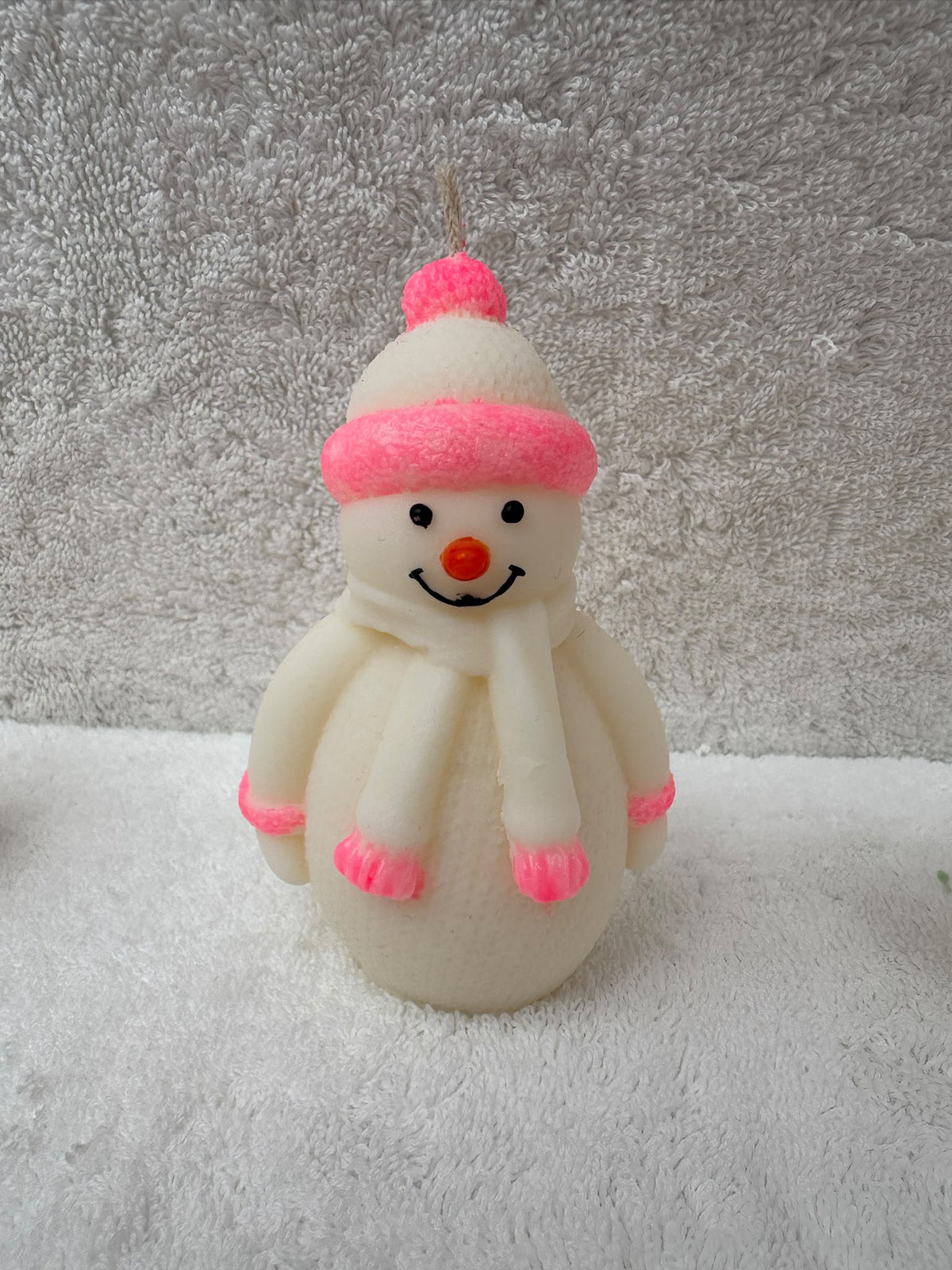 ⛄ Handmade Christmas Snowman Candle – Cute Festive Decoration | Cristina Craft