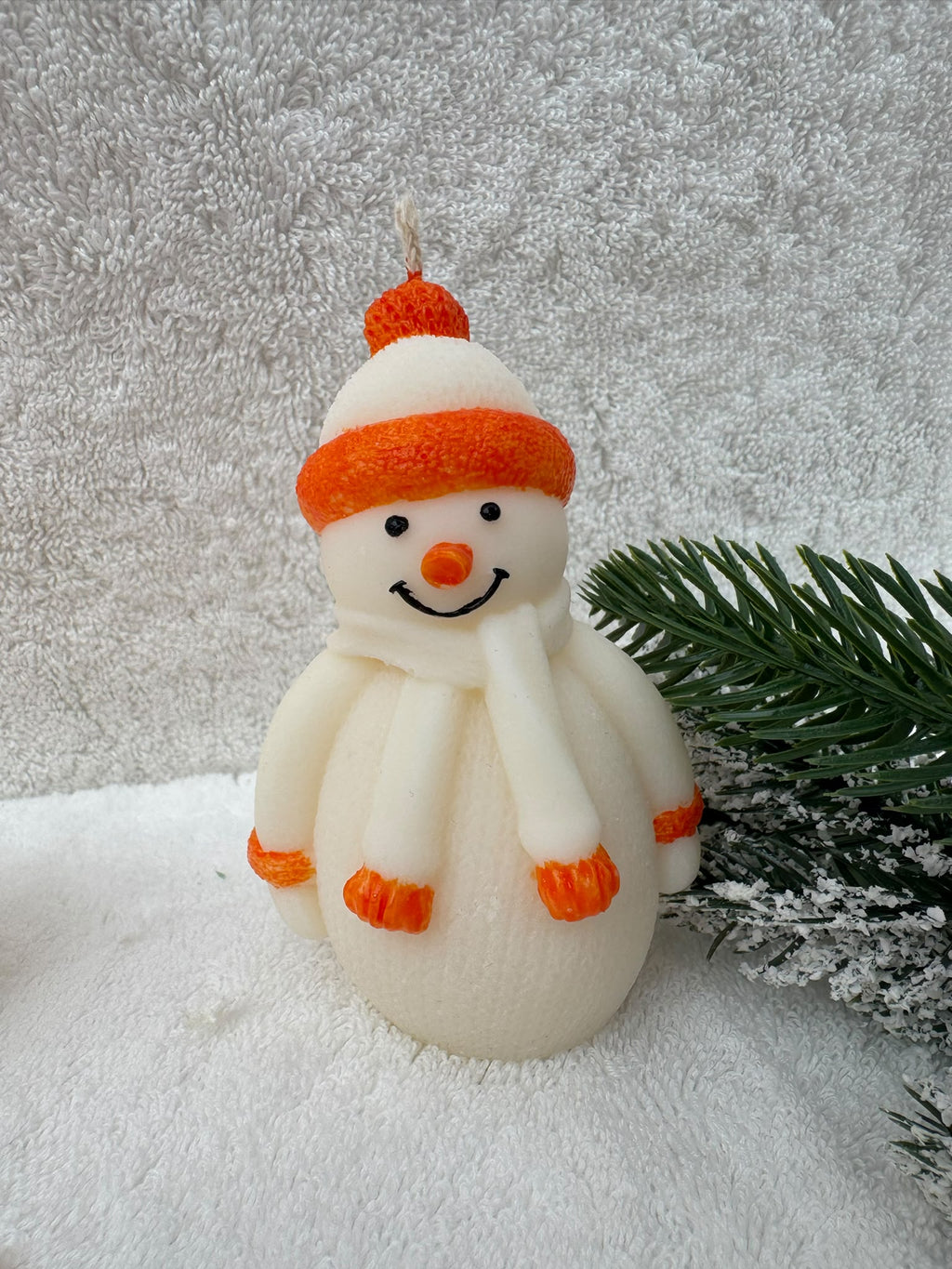 ⛄ Handmade Christmas Snowman Candle – Cute Festive Decoration | Cristina Craft