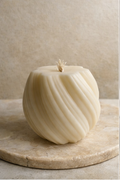 Elegant Spiral Soy Wax Candle – Handmade Decorative Candle