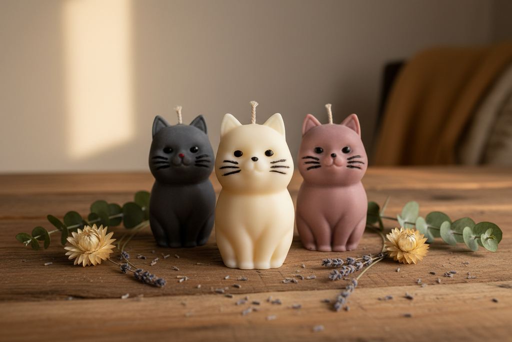 Cat Candles - Fundal Rustic
