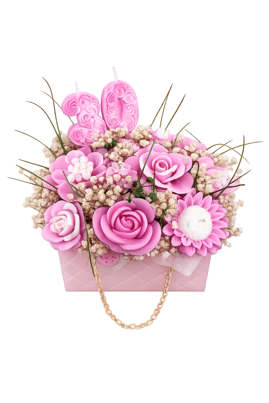 Birthday Candle Bouquet – Soy Wax Flower Candles – Handmade Scented Candle Bouquet – 30th Birthday Gift – Cristina Craft