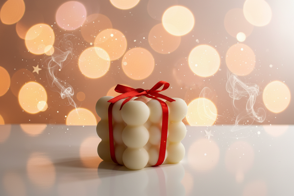 Gift candle romantic background