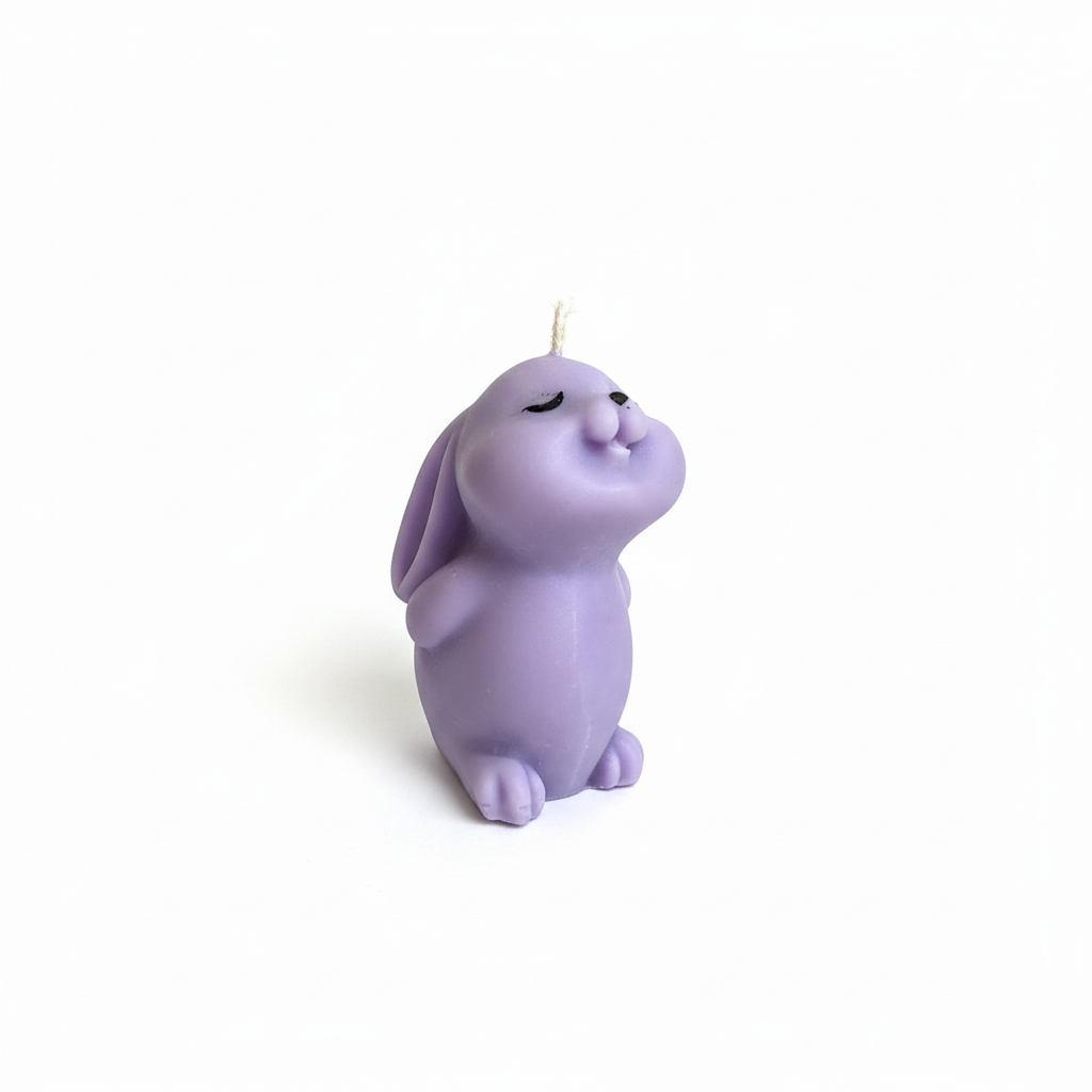 Cute Bunny Candle – Handmade Soy Wax Rabbit