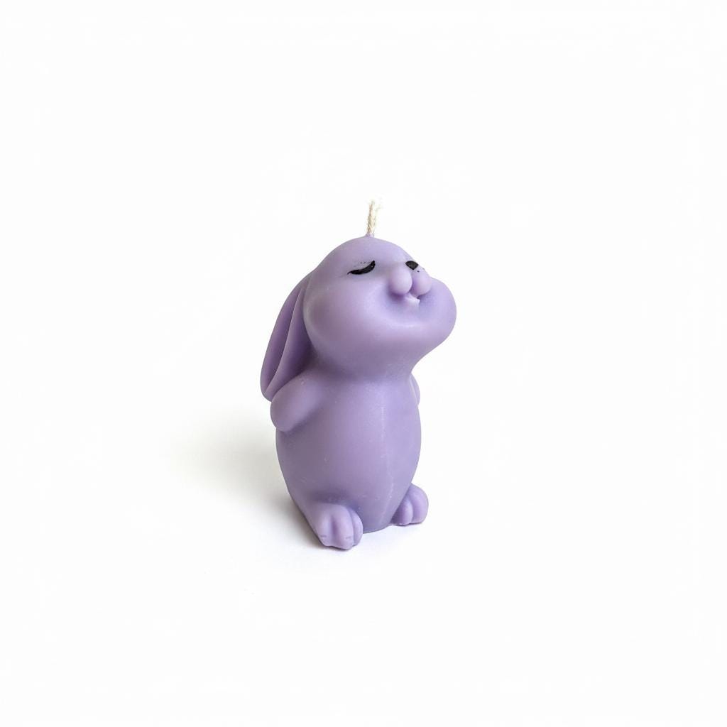 Cute Bunny Candle – Handmade Soy Wax Rabbit