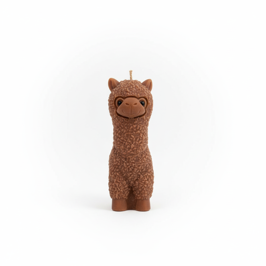 🕯️ Cute Alpaca Soy Wax Candle – Handmade Aesthetic Gift