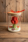 Luxury Tulip Bouquet Candle in Glass Jar